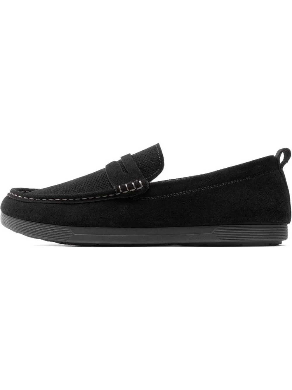 Stylish Men's Suede Leather Penny Loafers - Casual Slip-On Moccasins for Driving